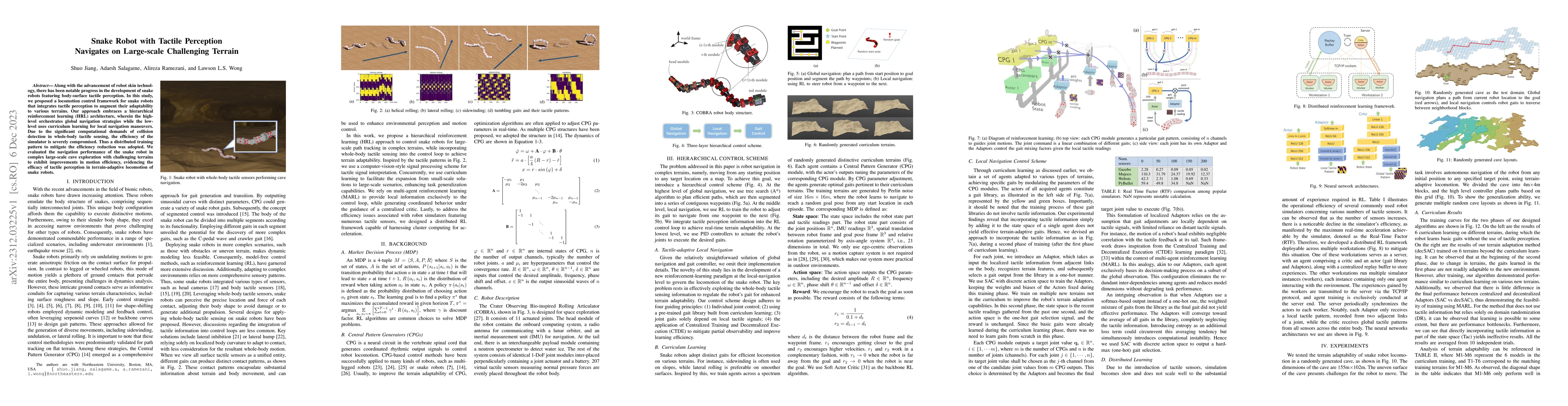 Thumbnail for Snake Robot with Tactile Perception Navigates on Large-scale Challenging
  Terrain