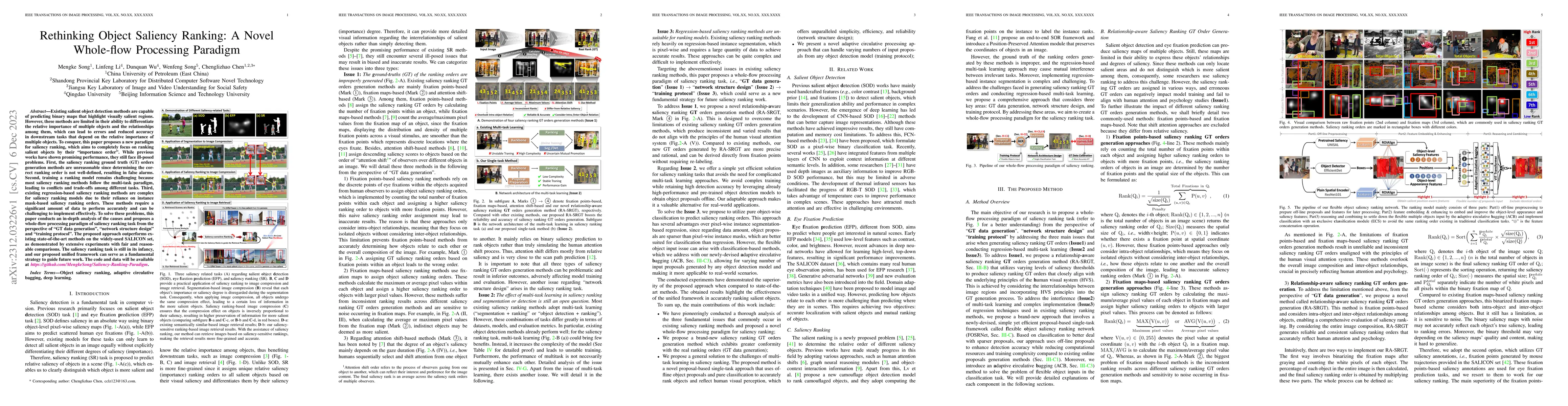 Thumbnail for Rethinking Object Saliency Ranking: A Novel Whole-flow Processing
  Paradigm