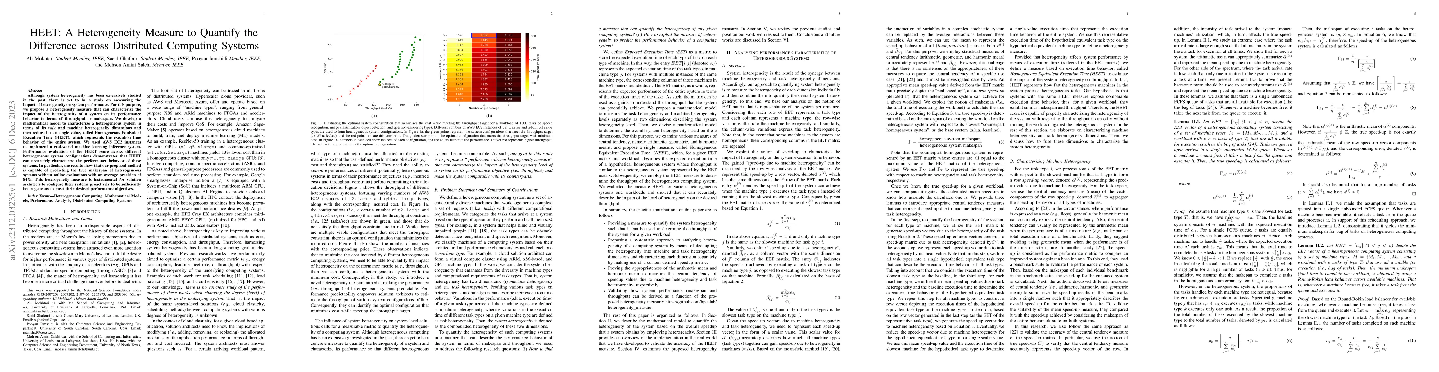Thumbnail for HEET: A Heterogeneity Measure to Quantify the Difference across
  Distributed Computing Systems