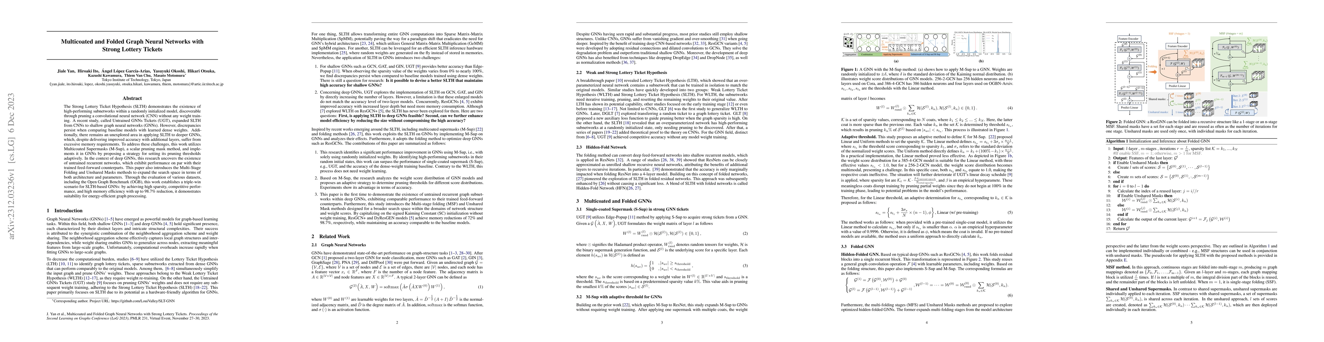 Thumbnail for Multicoated and Folded Graph Neural Networks with Strong Lottery Tickets