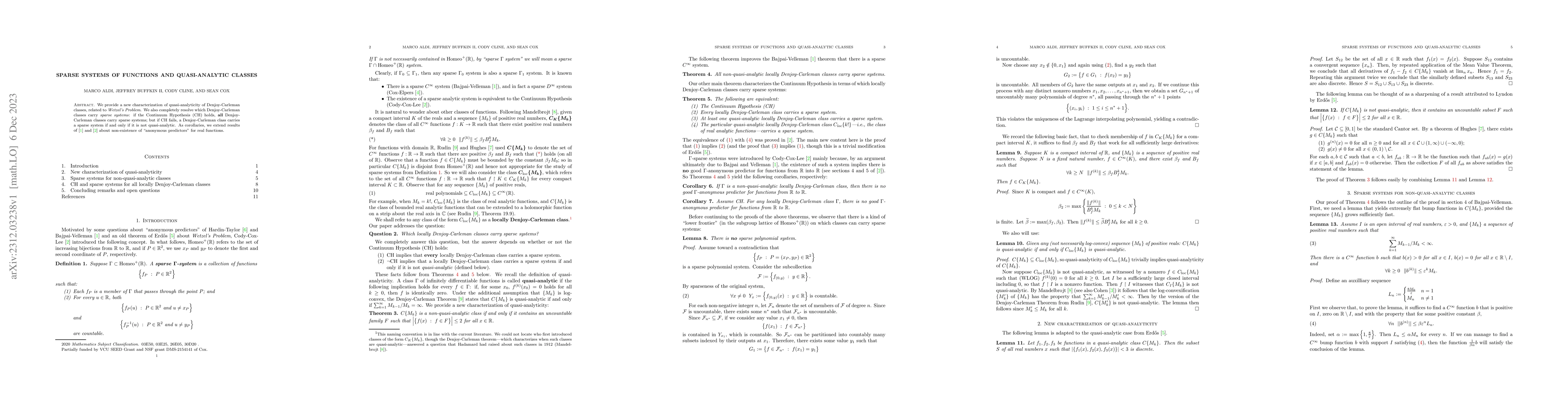 Thumbnail for Sparse systems of functions and quasi-analytic classes