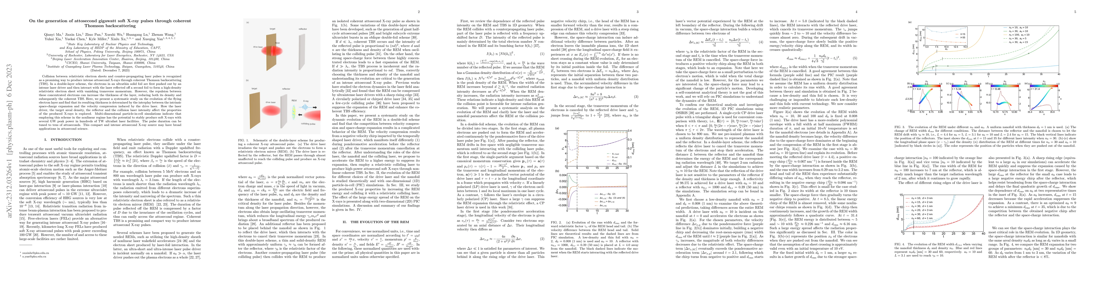 Thumbnail for On the generation of attosecond gigawatt soft X-ray pulses through
  coherent Thomson backscattering