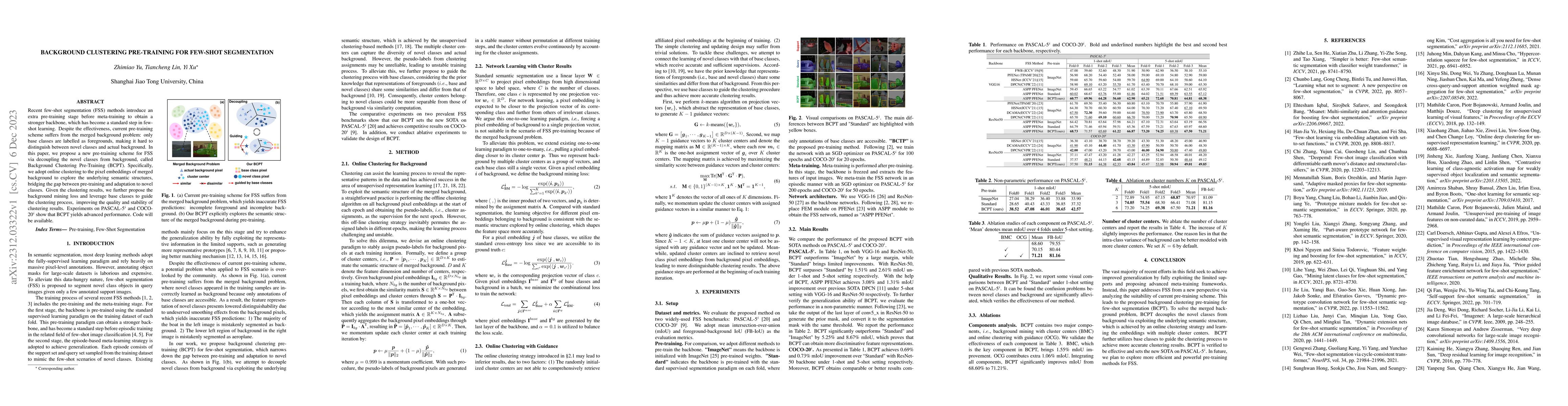 Thumbnail for Background Clustering Pre-training for Few-shot Segmentation