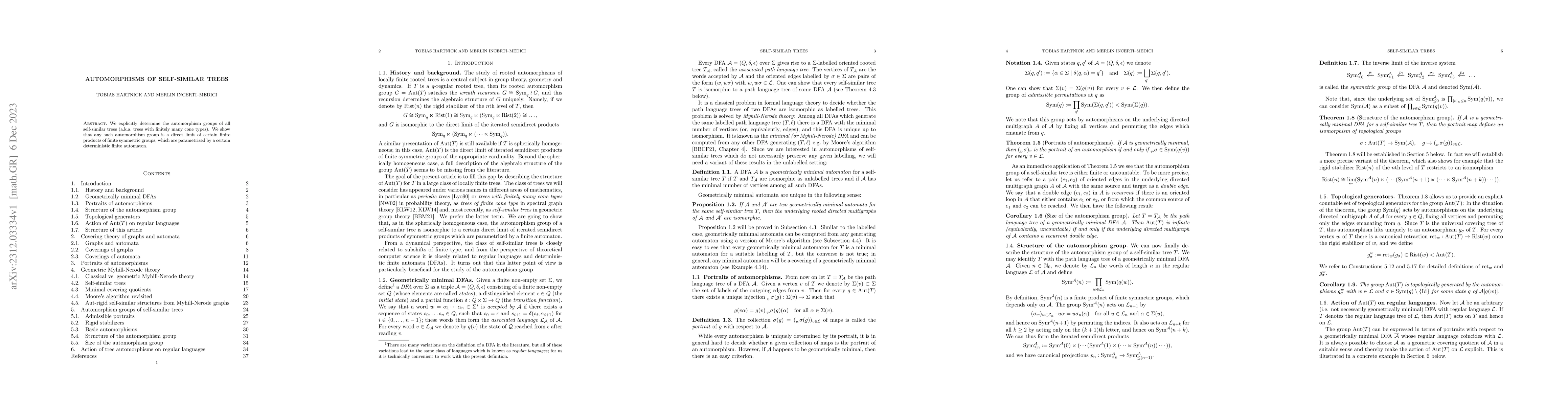 Thumbnail for Automorphisms of self-similar trees