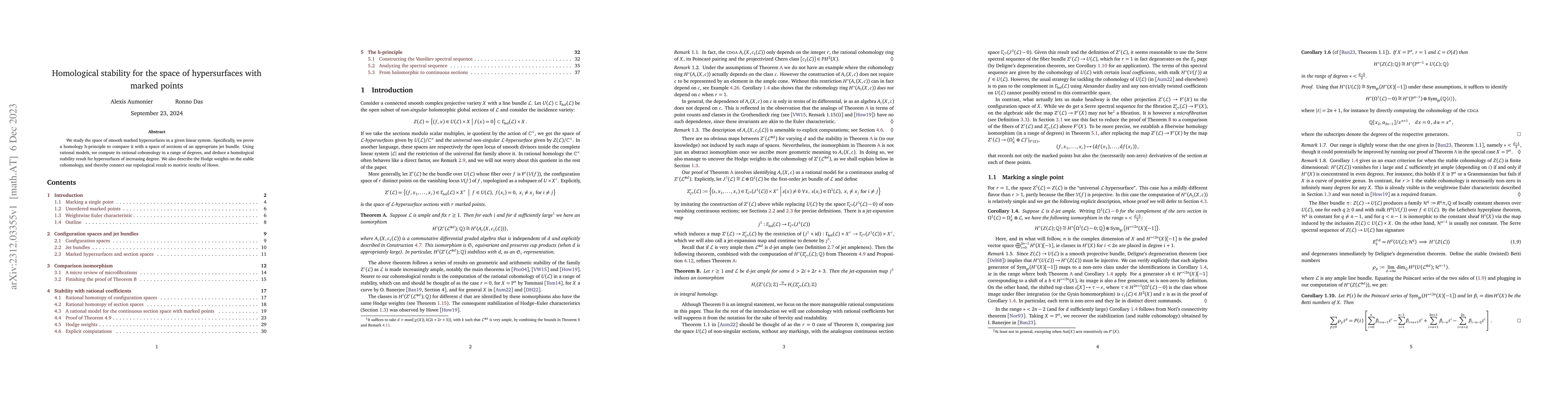 Thumbnail for Homological stability for the space of hypersurfaces with marked points