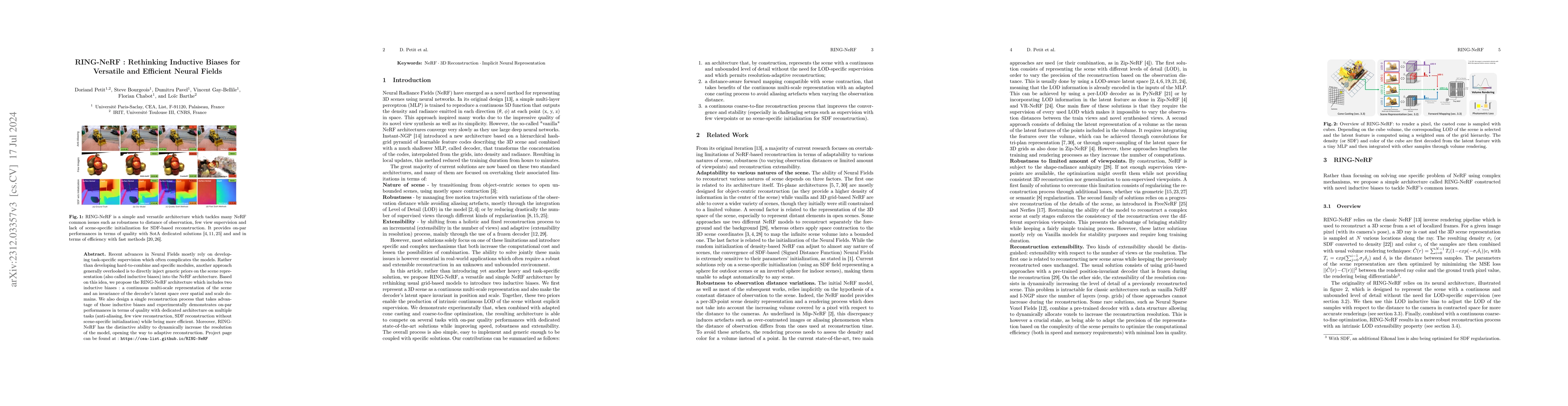 Thumbnail for RING-NeRF : Rethinking Inductive Biases for Versatile and Efficient
  Neural Fields