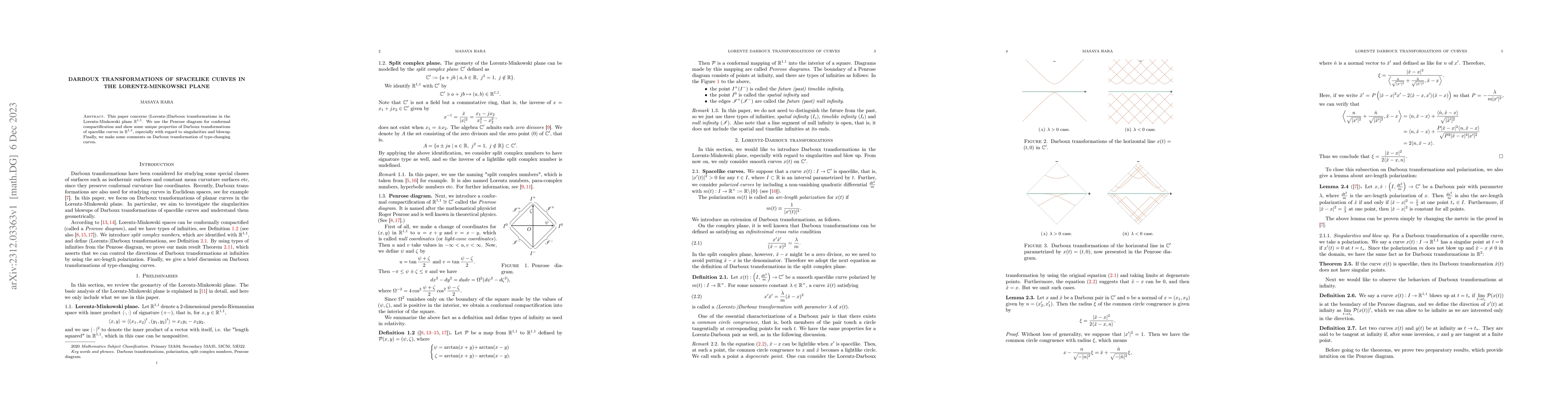Thumbnail for Darboux transformations of spacelike curves in the Lorentz-Minkowski
  plane
