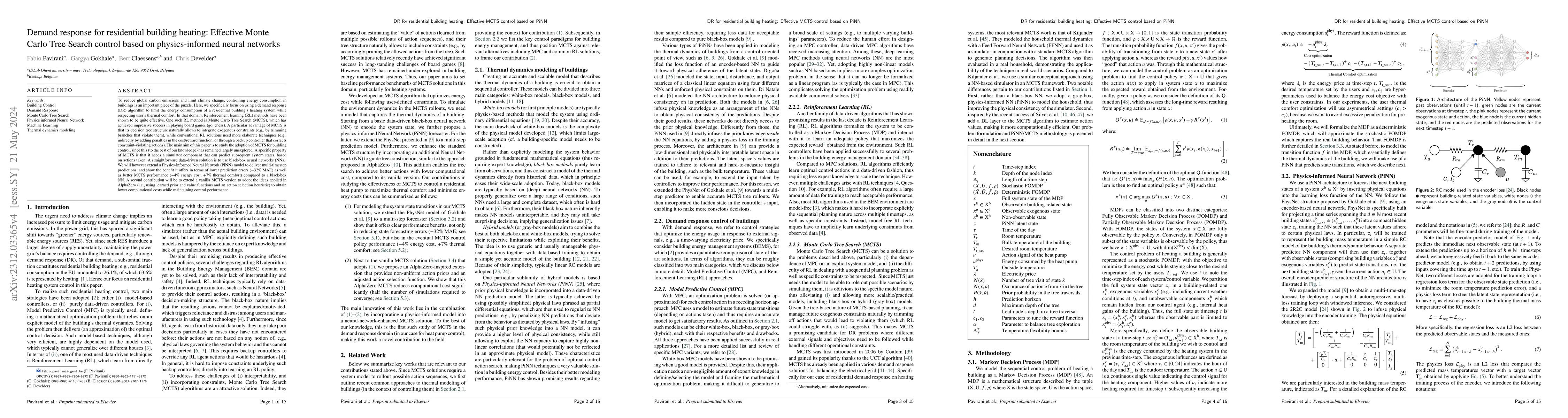 Thumbnail for Demand response for residential building heating: Effective Monte Carlo
  Tree Search control based on physics-informed neural networks