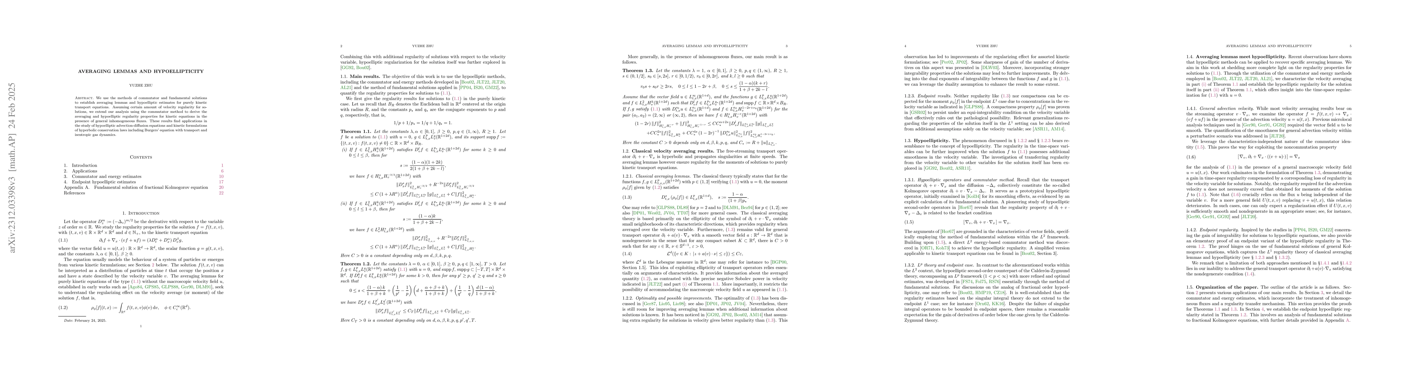 Thumbnail for Averaging lemmas and hypoellipticity