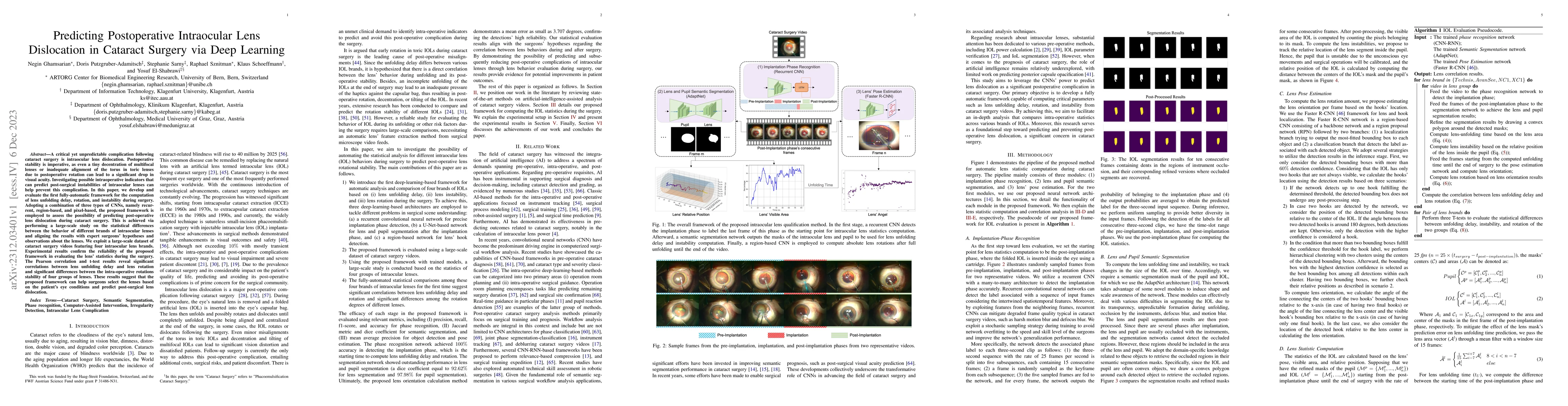 Thumbnail for Predicting Postoperative Intraocular Lens Dislocation in Cataract
  Surgery via Deep Learning