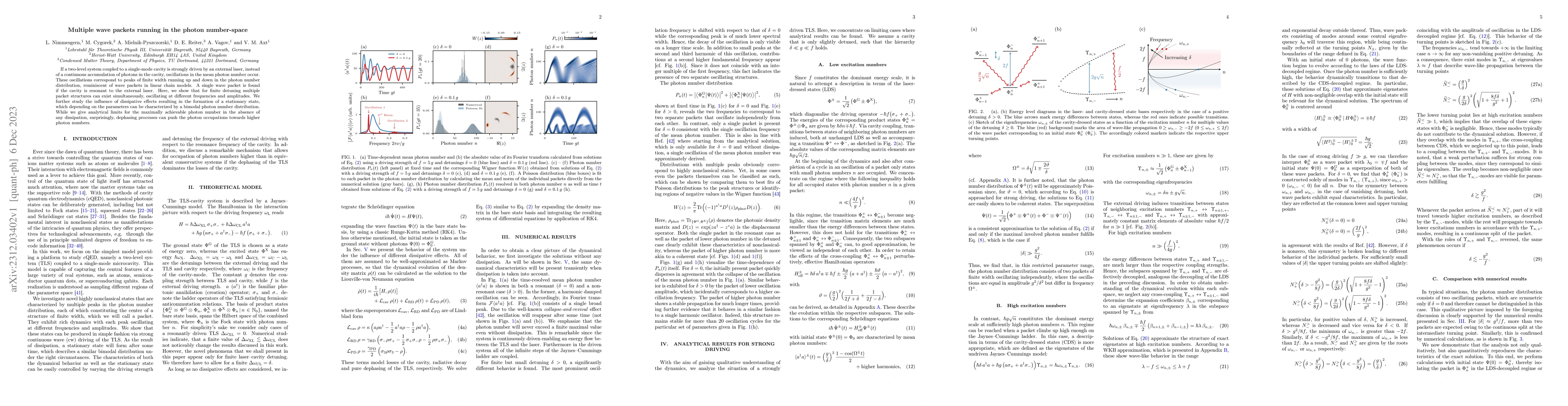 Thumbnail for Multiple wave packets running in the photon number-space