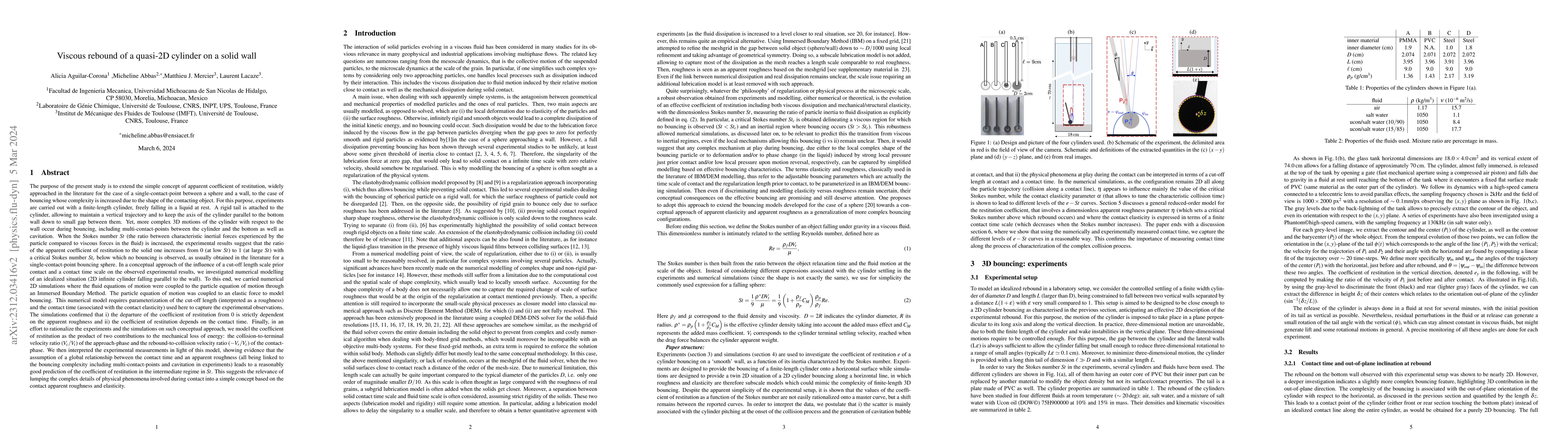 Thumbnail for Viscous rebound of a quasi-2D cylinder on a solid wall