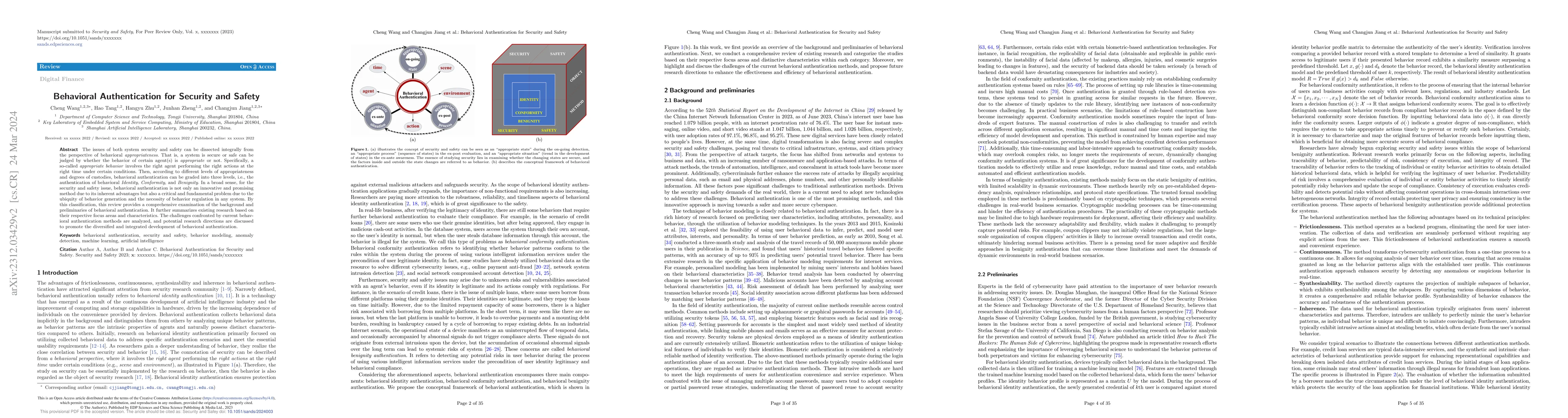 Thumbnail for Behavioral Authentication for Security and Safety
