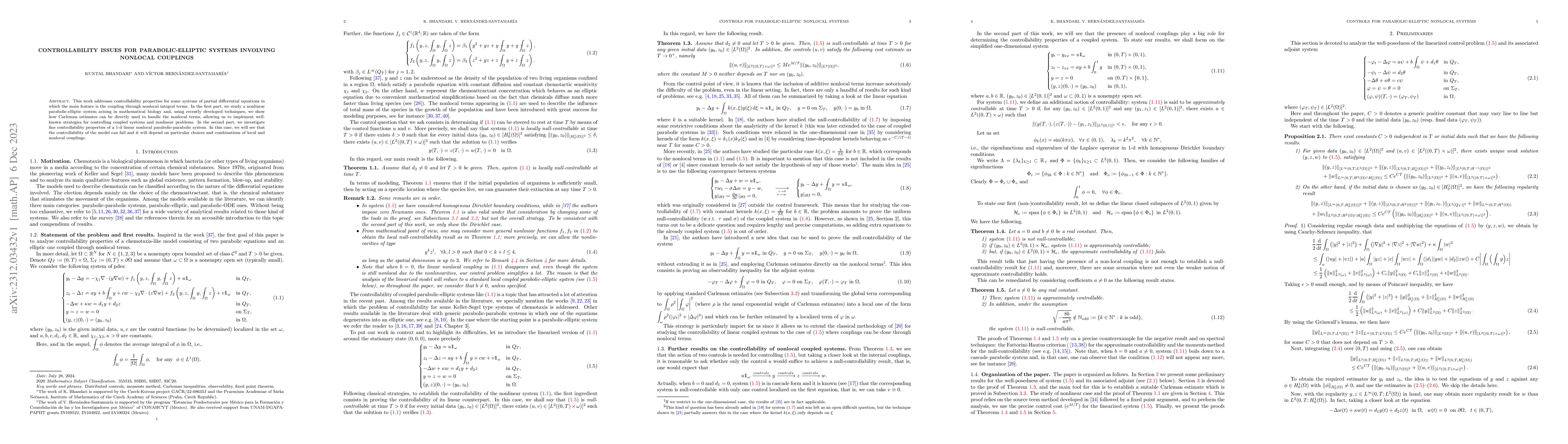 Thumbnail for Controllability issues for parabolic-elliptic systems involving nonlocal
  couplings