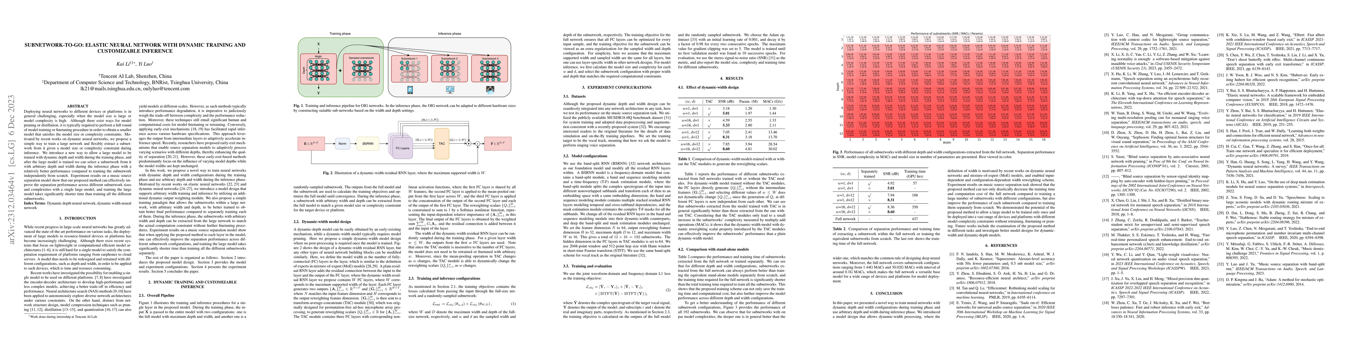 Thumbnail for Subnetwork-to-go: Elastic Neural Network with Dynamic Training and
  Customizable Inference
