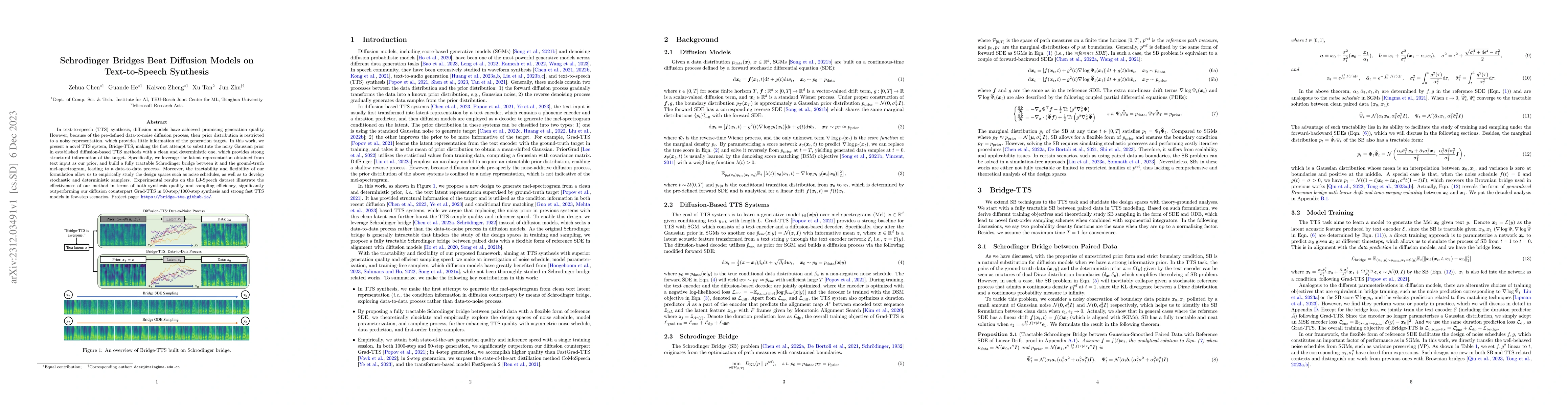 Thumbnail for Schrodinger Bridges Beat Diffusion Models on Text-to-Speech Synthesis