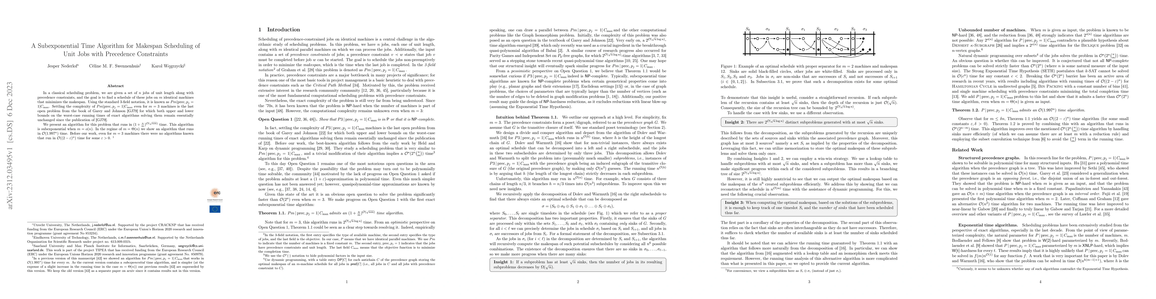 Thumbnail for A Subexponential Time Algorithm for Makespan Scheduling of Unit Jobs
  with Precedence Constraints