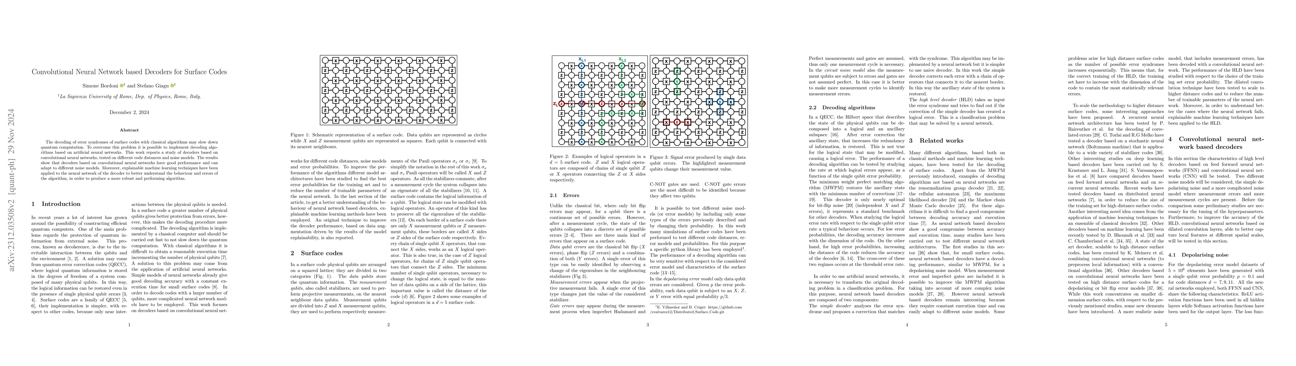 Thumbnail for Convolutional neural network based decoders for surface codes