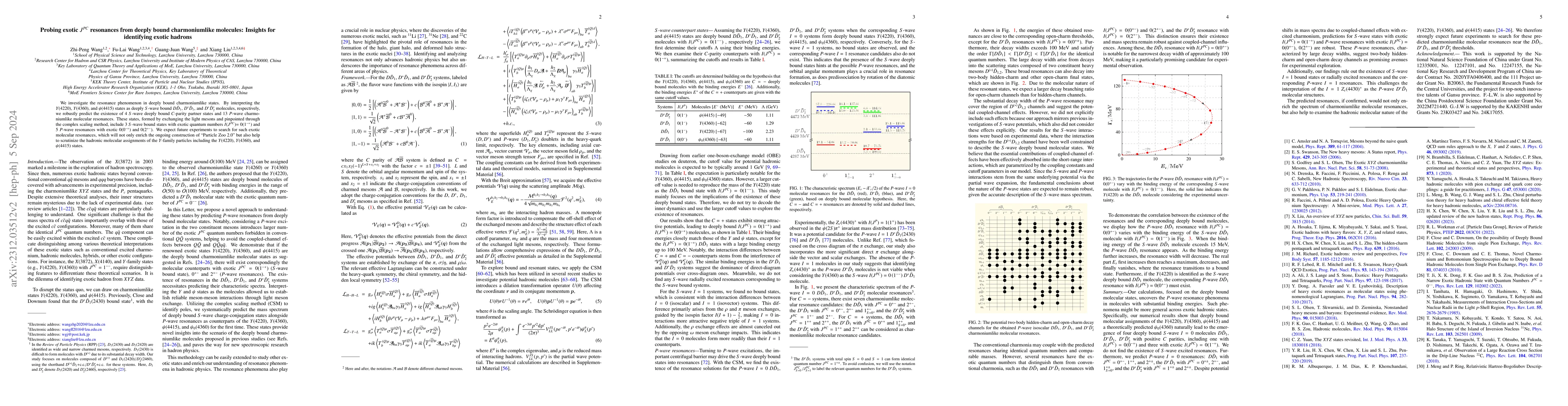 Thumbnail for Exploring Charmonium-like Molecular Resonances from Deeply Bound $D \bar
  D_1$, $D^* \bar D_1$, and $D^* \bar D_2^*$ Molecules