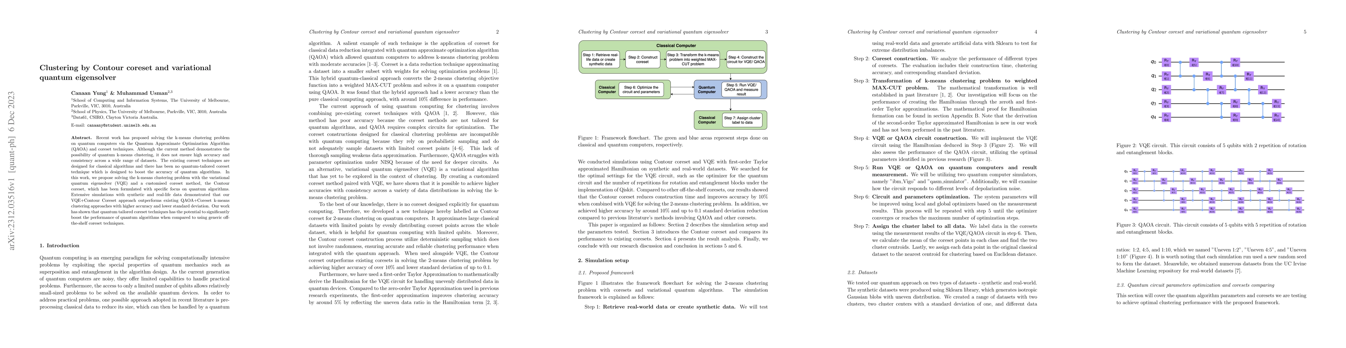 Thumbnail for Clustering by Contour coreset and variational quantum eigensolver