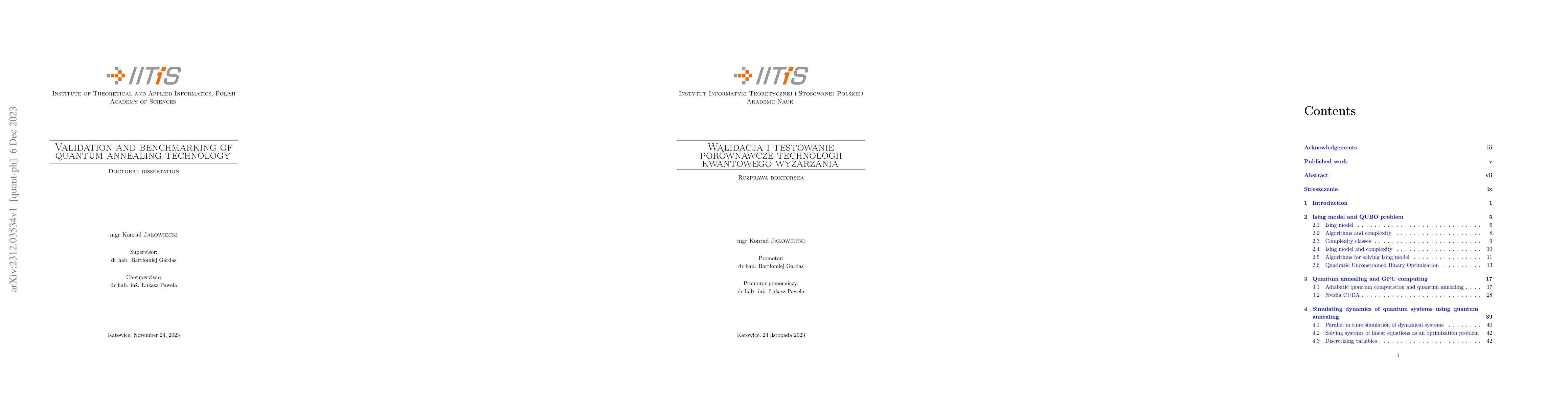 Thumbnail for Validation and benchmarking of quantum annealing technology