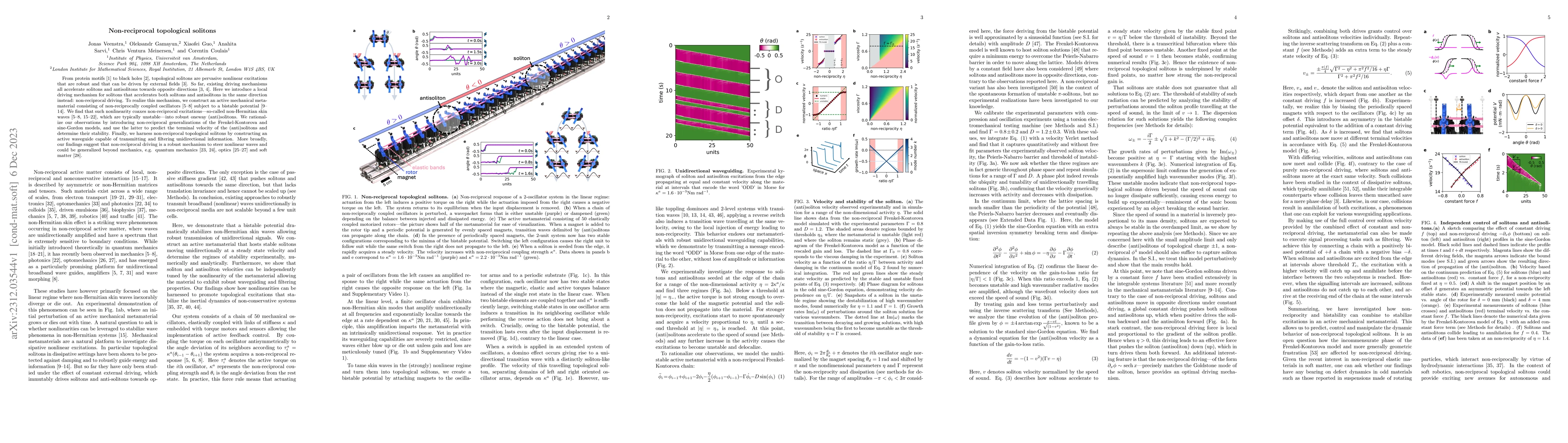 Thumbnail for Non-reciprocal topological solitons