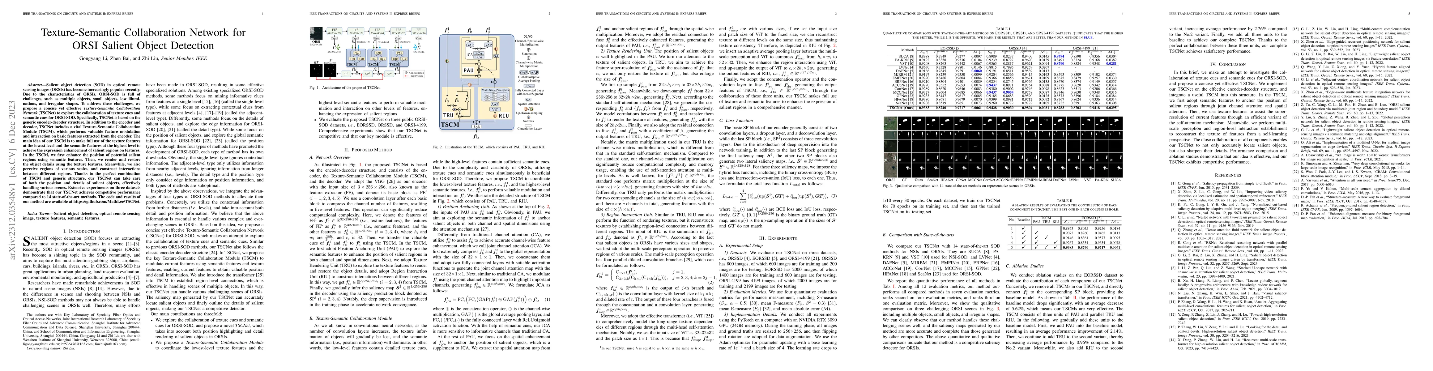 Thumbnail for Texture-Semantic Collaboration Network for ORSI Salient Object Detection