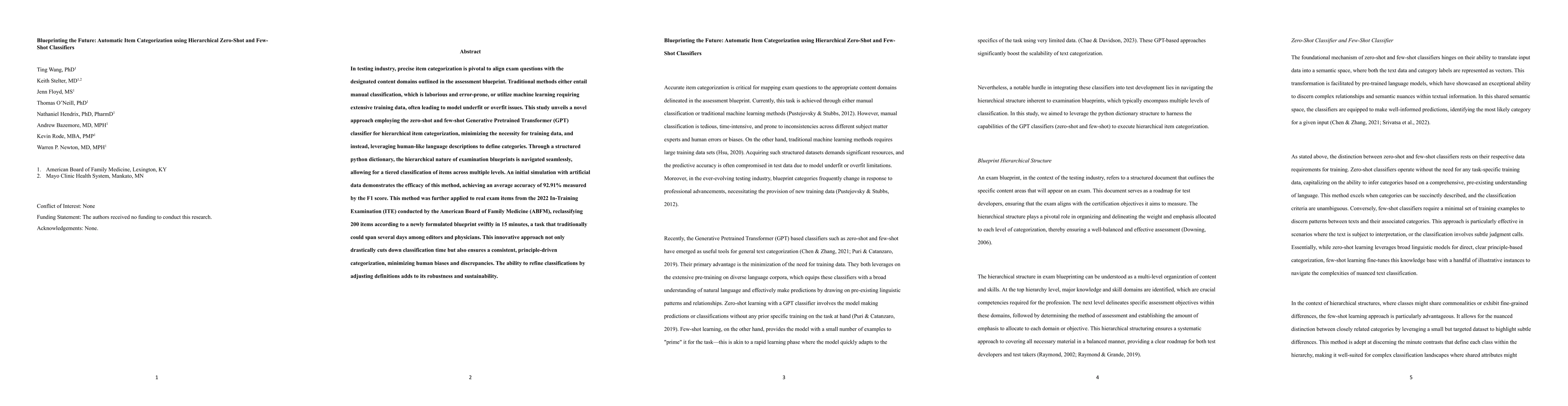 Thumbnail for Blueprinting the Future: Automatic Item Categorization using
  Hierarchical Zero-Shot and Few-Shot Classifiers