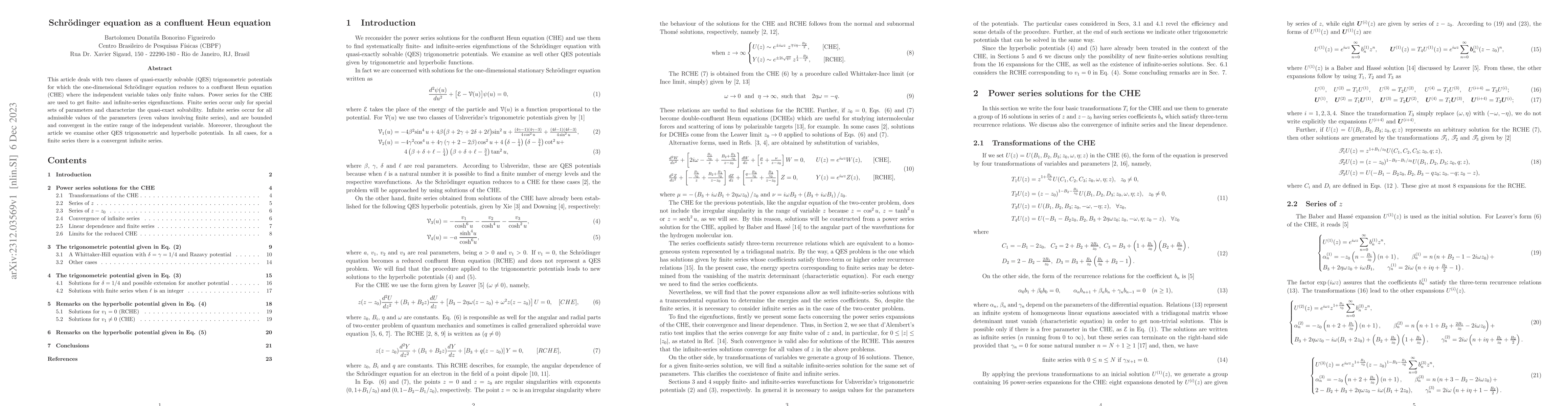 Thumbnail for Schroedinger equation as a confluent Heun equation