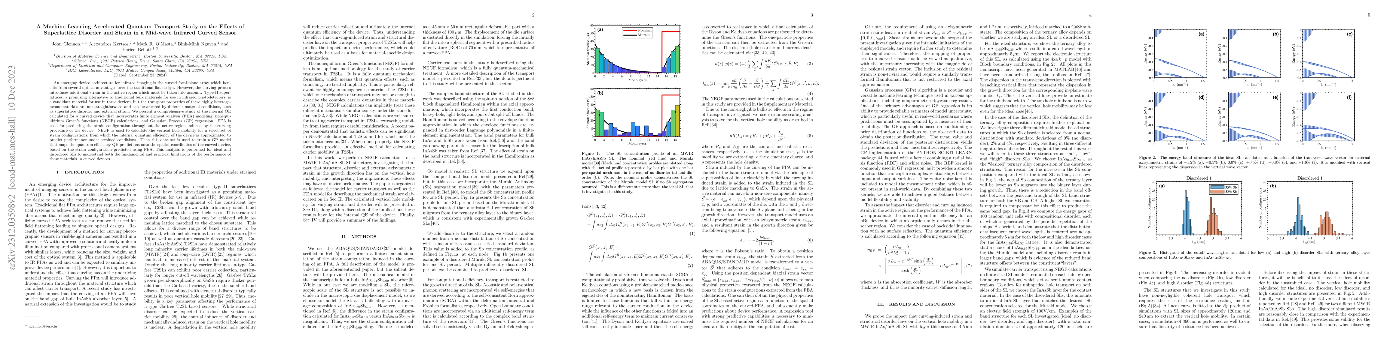 Thumbnail for A Machine-Learning-Accelerated Quantum Transport Study on the Effects of
  Superlattice Disorder and Strain in a Mid-wave Infrared Curved Sensor