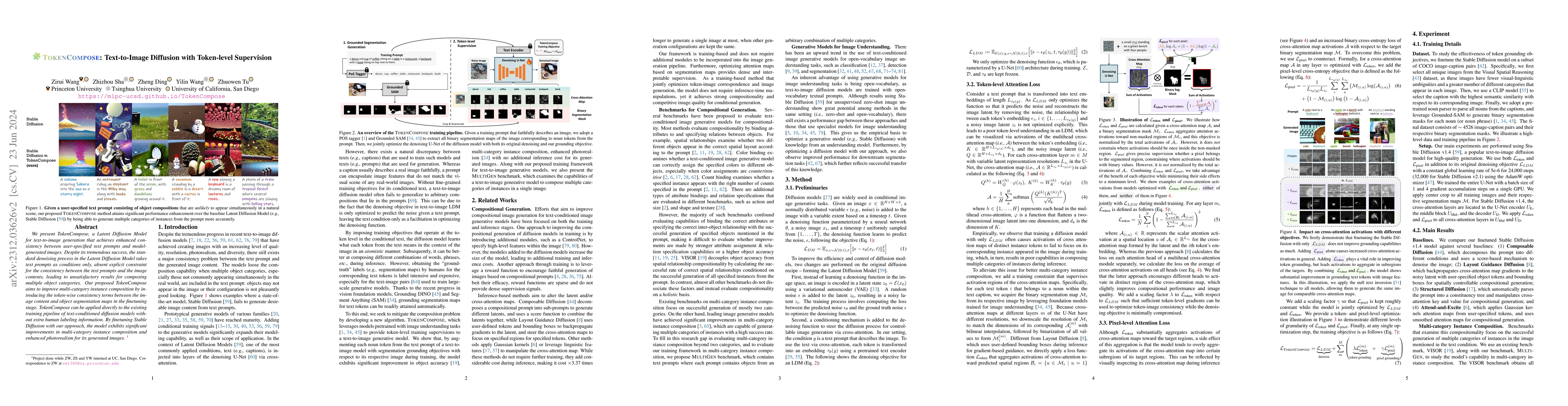 Thumbnail for TokenCompose: Text-to-Image Diffusion with Token-level Supervision