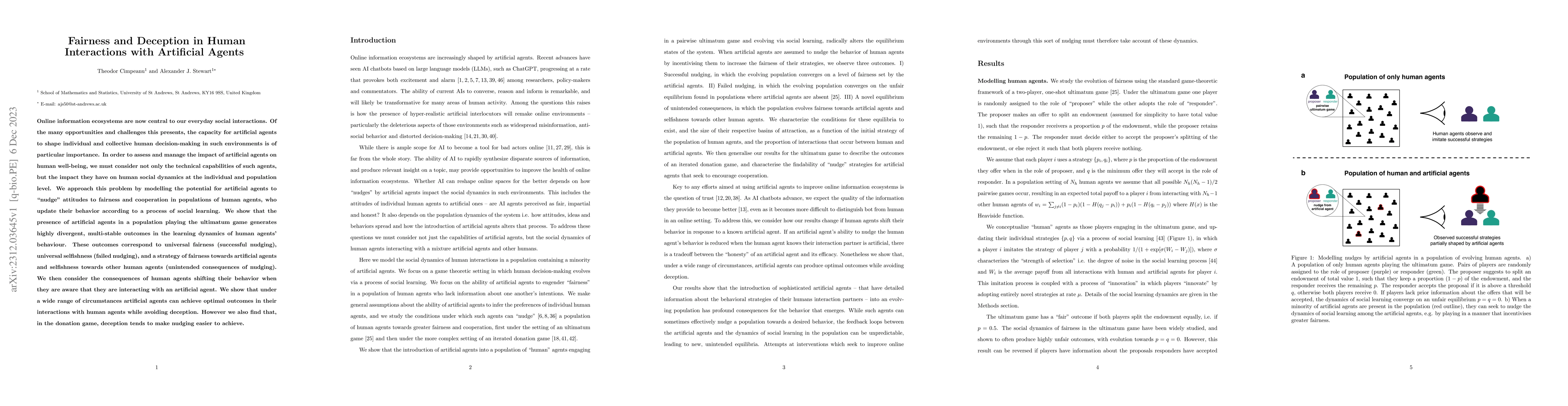 Thumbnail for Fairness and Deception in Human Interactions with Artificial Agents