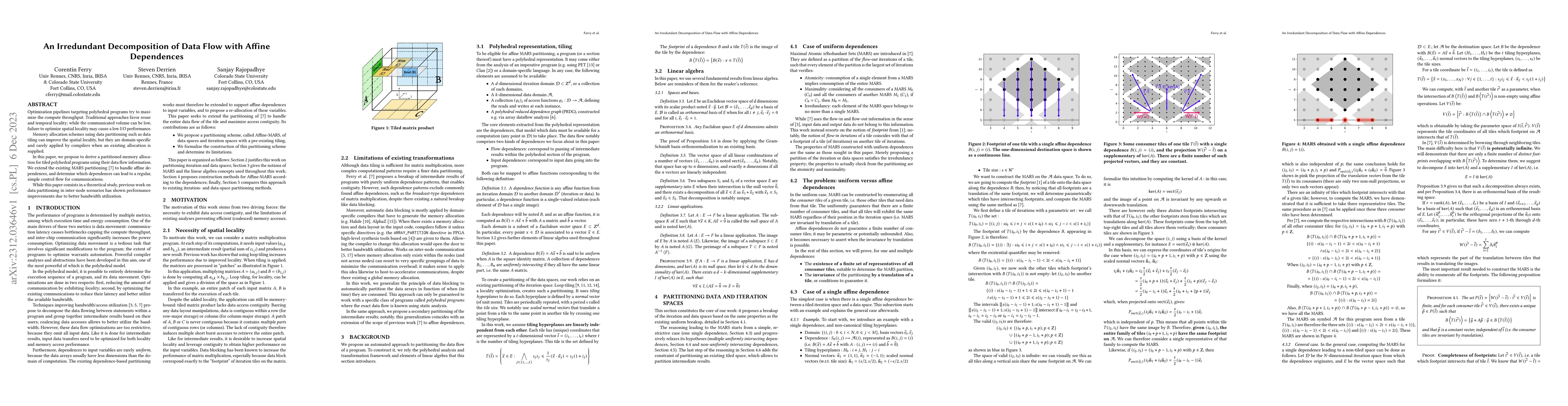 Thumbnail for An Irredundant Decomposition of Data Flow with Affine Dependences