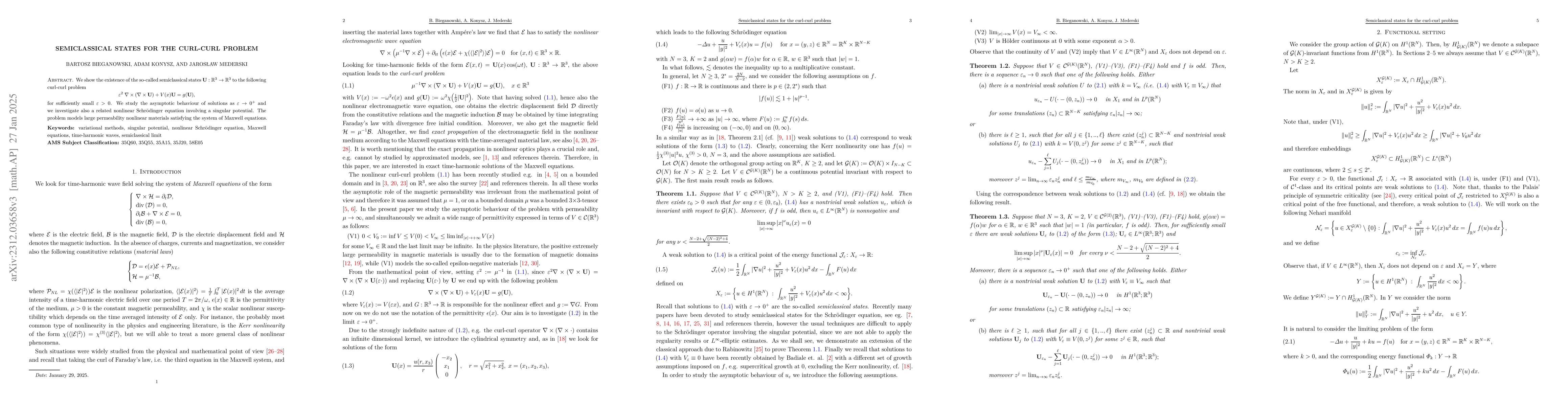Thumbnail for Semiclassical states for the curl-curl problem