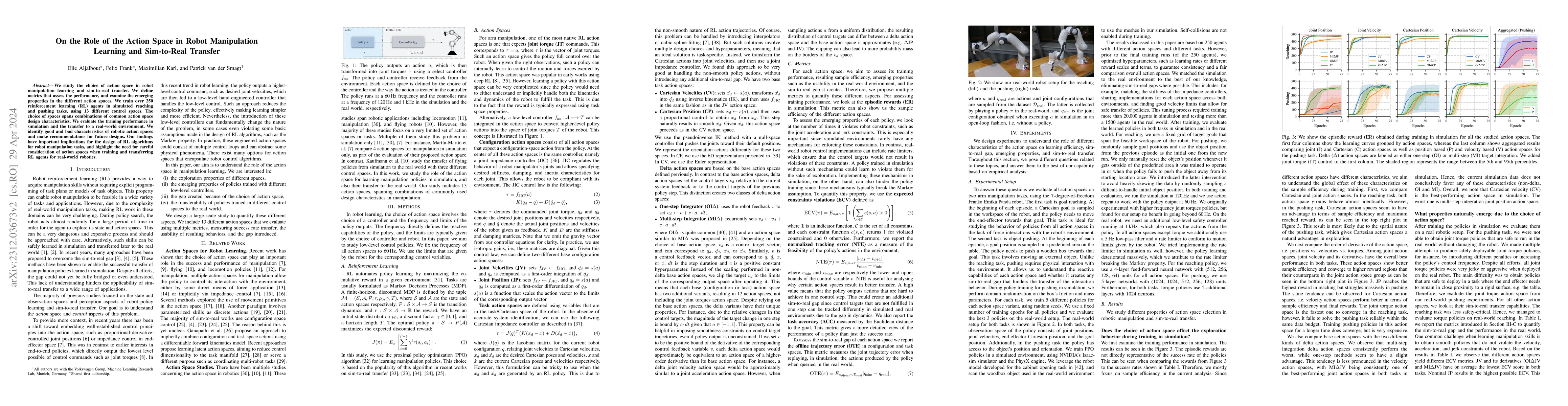 Thumbnail for On the Role of the Action Space in Robot Manipulation Learning and
  Sim-to-Real Transfer