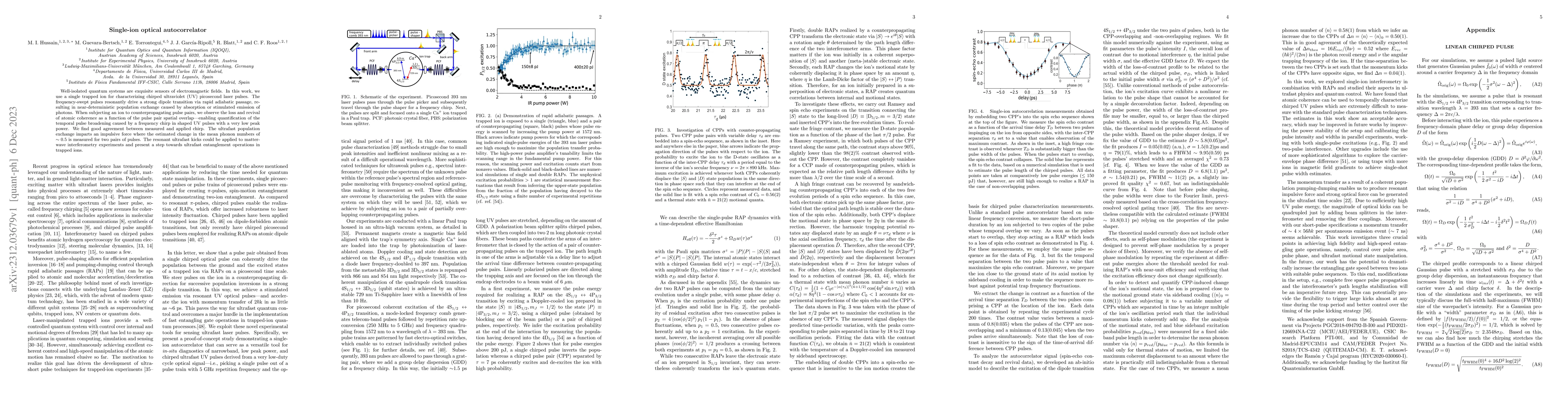 Thumbnail for Single-ion optical autocorrelator