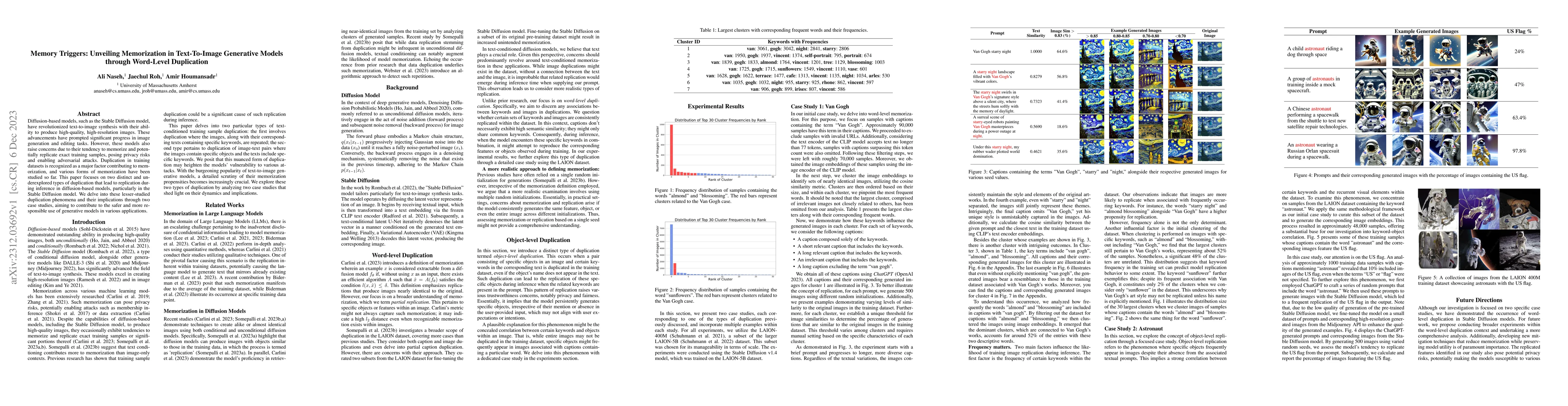 Thumbnail for Memory Triggers: Unveiling Memorization in Text-To-Image Generative
  Models through Word-Level Duplication