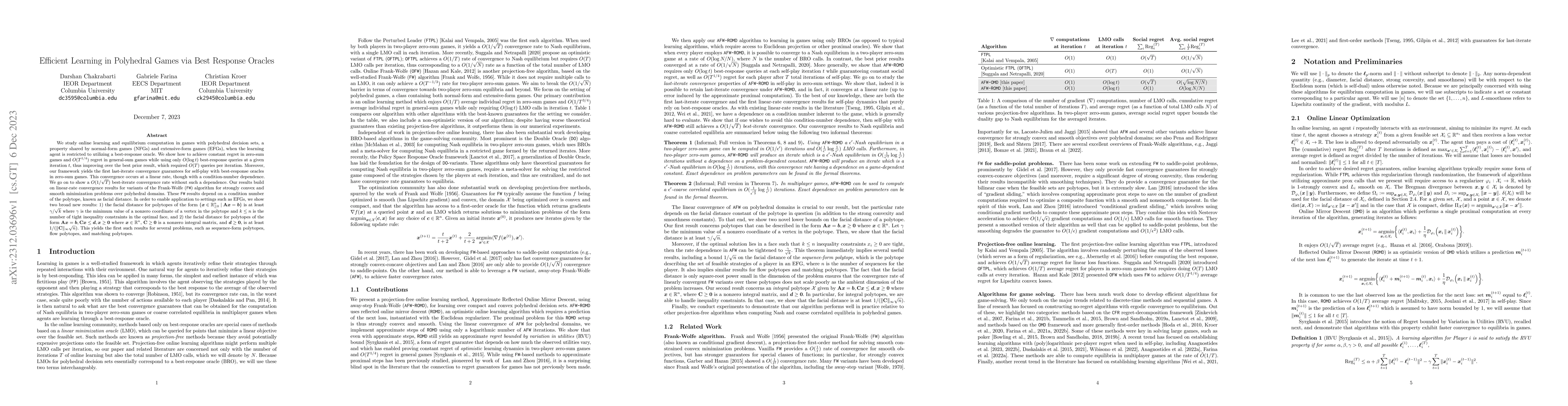 Thumbnail for Efficient Learning in Polyhedral Games via Best Response Oracles