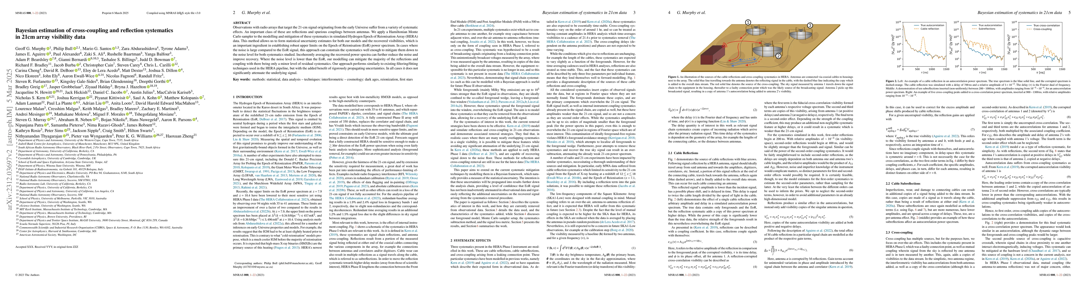 Thumbnail for Bayesian estimation of cross-coupling and reflection systematics in 21cm
  array visibility data