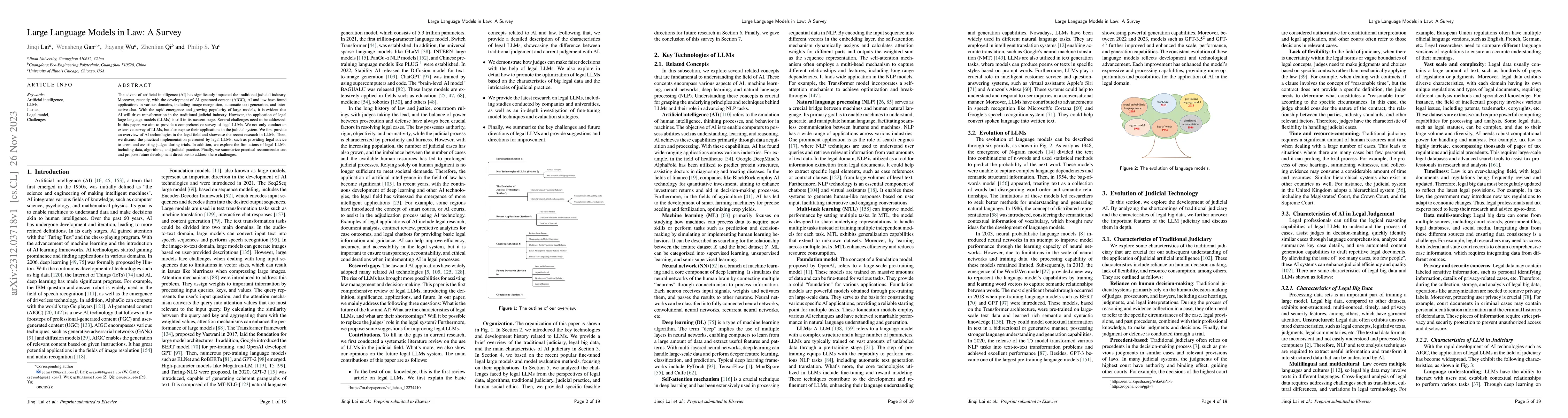 Thumbnail for Large Language Models in Law: A Survey