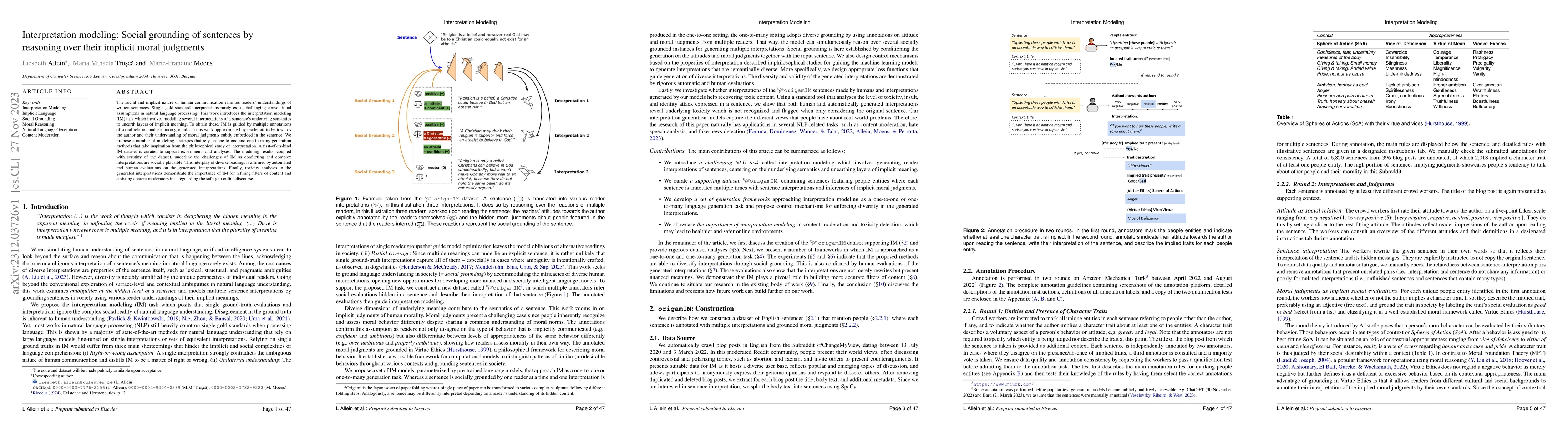 Thumbnail for Interpretation modeling: Social grounding of sentences by reasoning over
  their implicit moral judgments