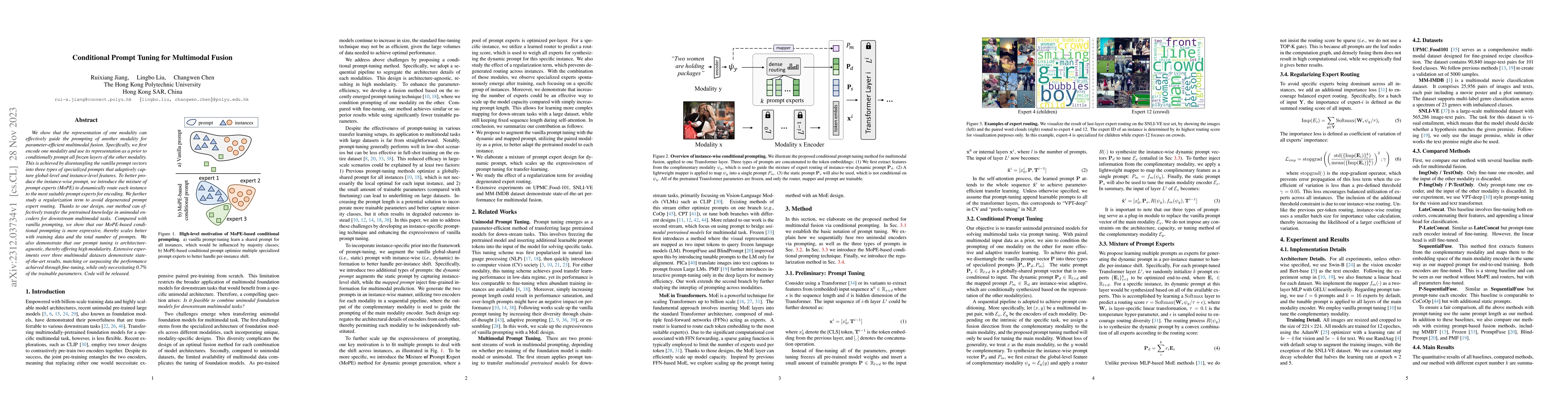 Thumbnail for Conditional Prompt Tuning for Multimodal Fusion