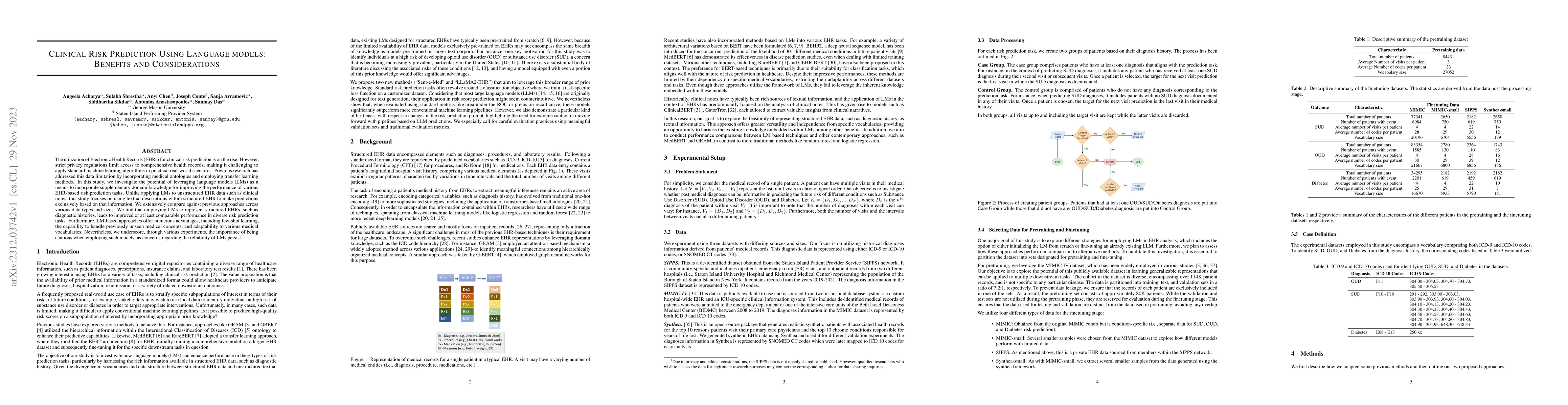 Thumbnail for Clinical Risk Prediction Using Language Models: Benefits And
  Considerations