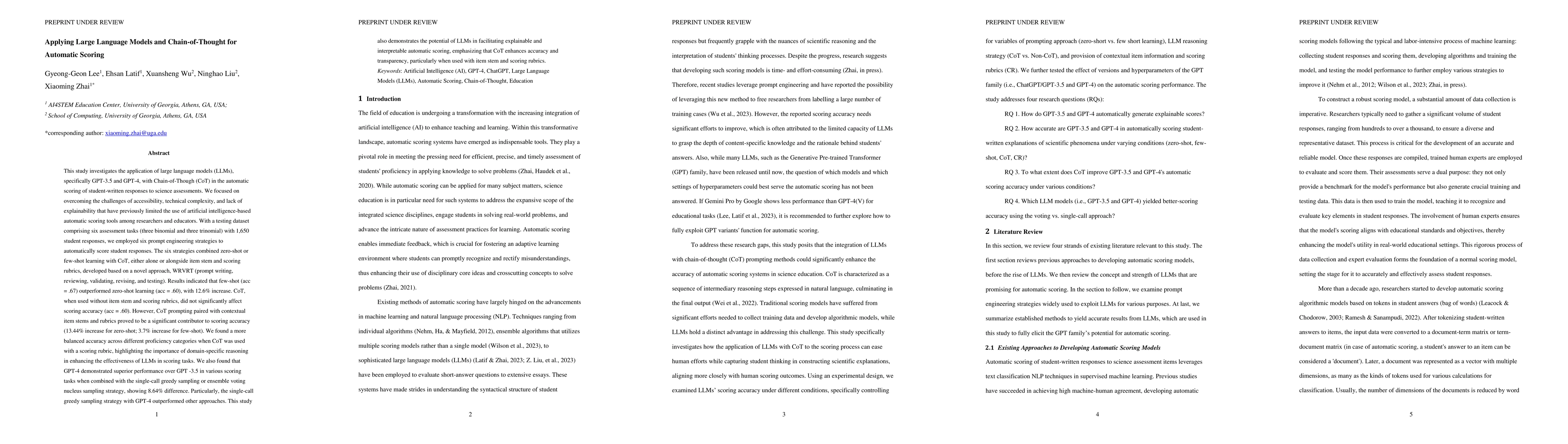 Thumbnail for Applying Large Language Models and Chain-of-Thought for Automatic
  Scoring