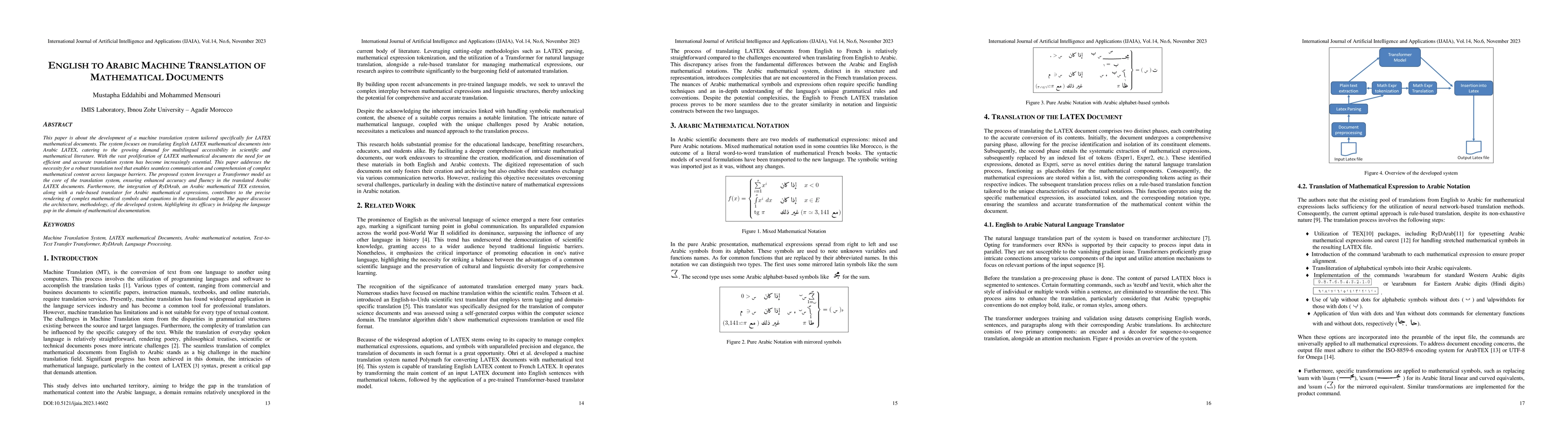Thumbnail for English to Arabic machine translation of mathematical documents