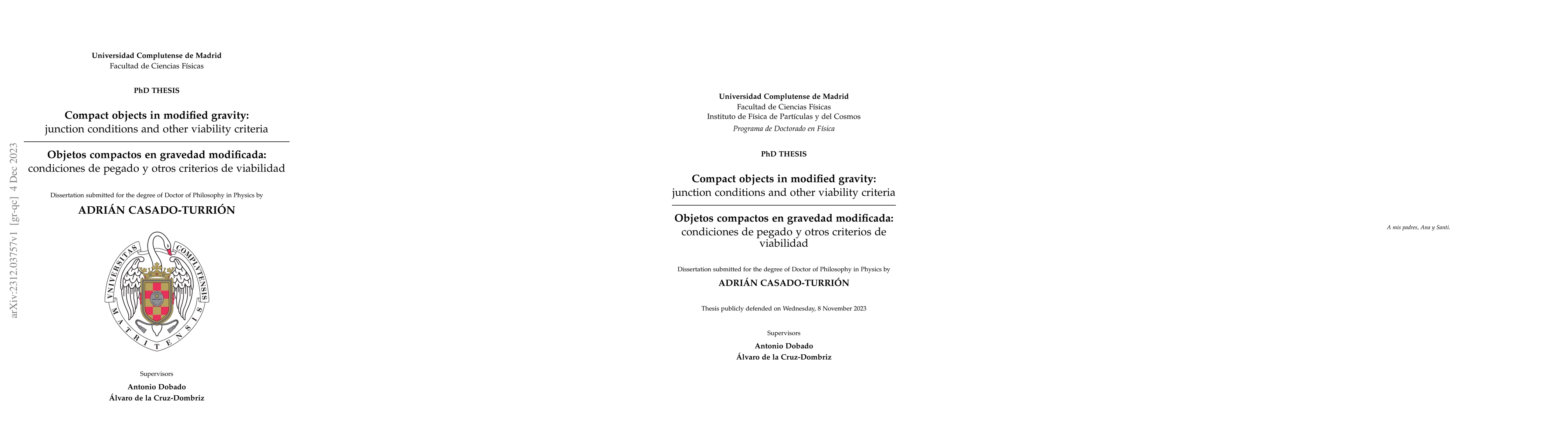Thumbnail for Compact objects in modified gravity: junction conditions and other
  viability criteria