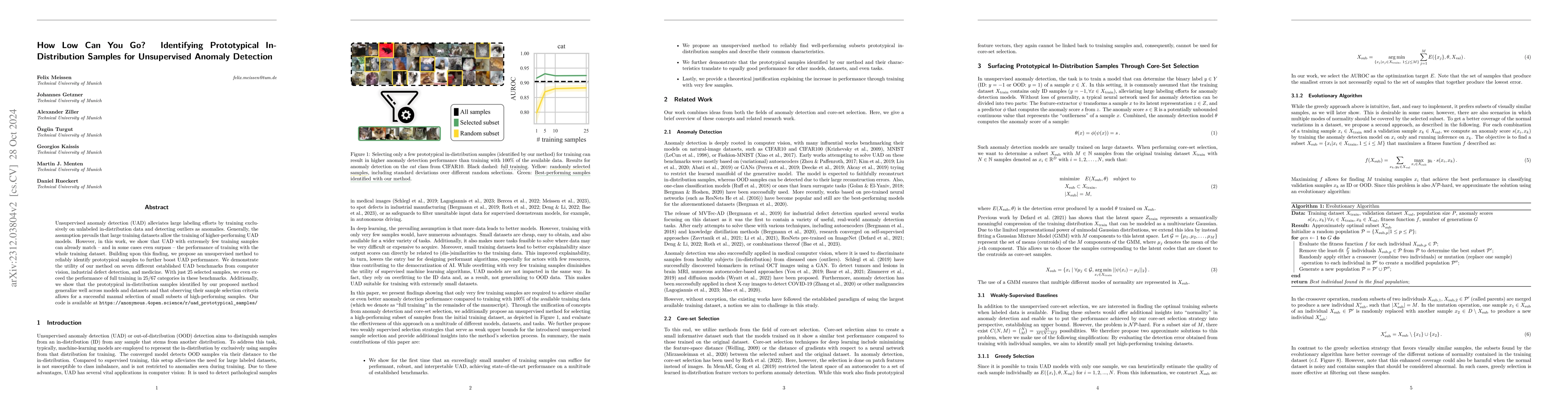 Thumbnail for How Low Can You Go? Surfacing Prototypical In-Distribution Samples for
  Unsupervised Anomaly Detection