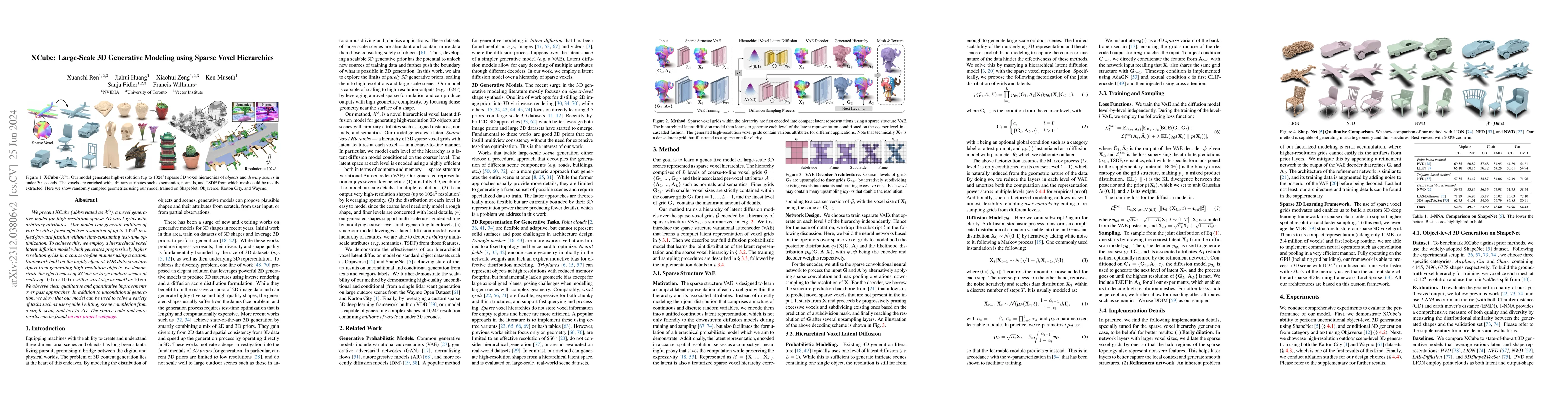 Thumbnail for XCube: Large-Scale 3D Generative Modeling using Sparse Voxel Hierarchies