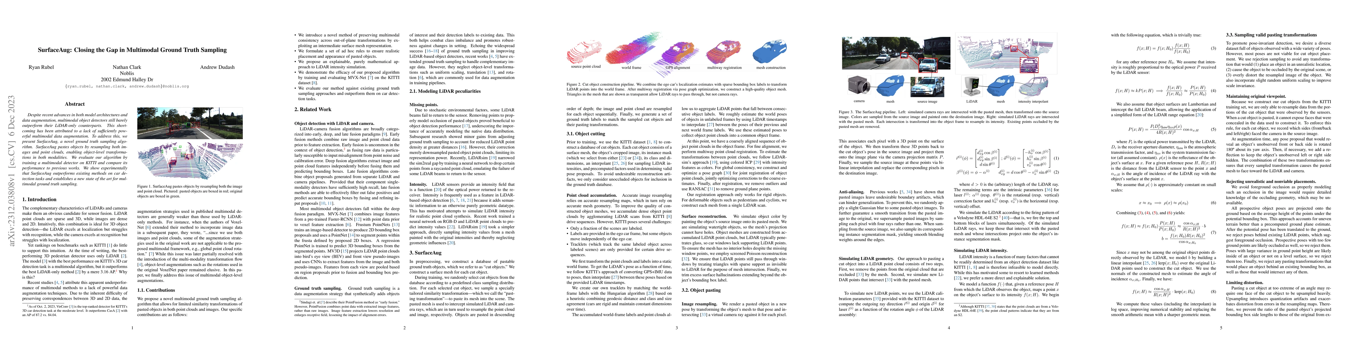 Thumbnail for SurfaceAug: Closing the Gap in Multimodal Ground Truth Sampling