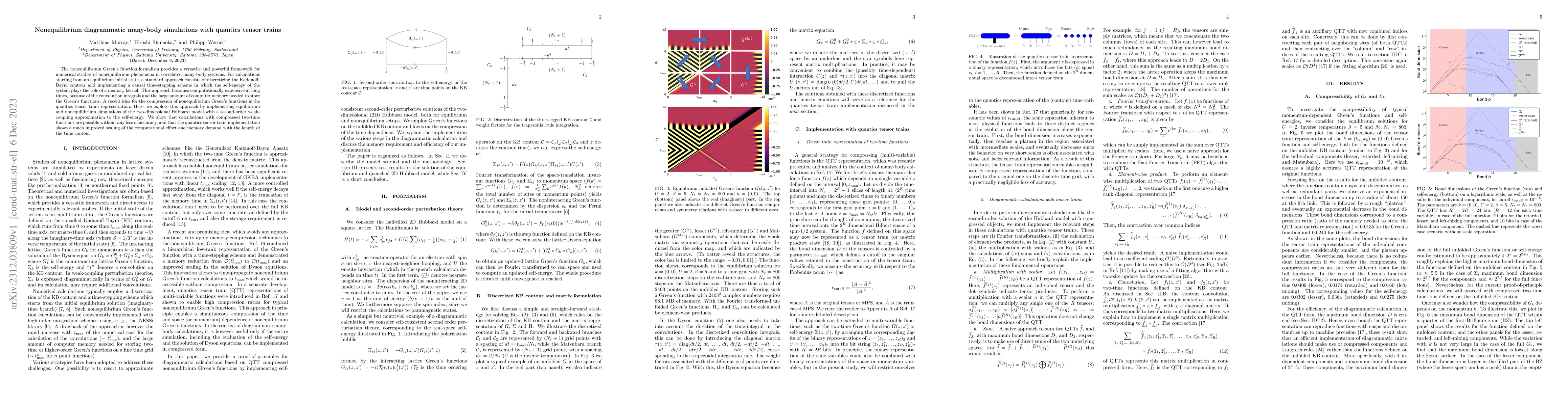 Thumbnail for Nonequilibrium diagrammatic many-body simulations with quantics tensor
  trains